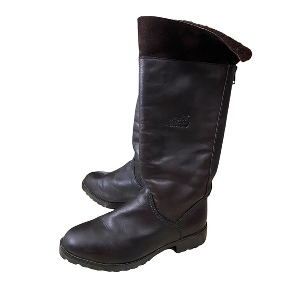 Canada Shoes Canadian Danuk Brown Knee High Boots Wool Lined Winter Zip Up 9b Poshmark